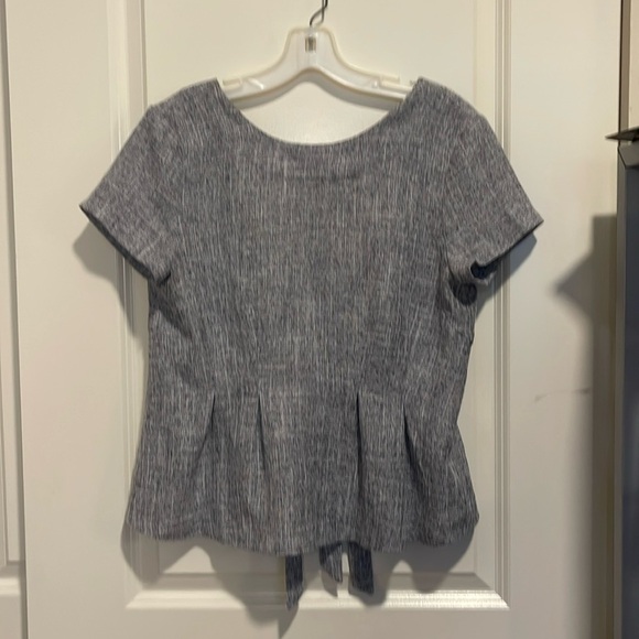 Frnch blouse flare bottom short sleeve - Picture 1 of 8